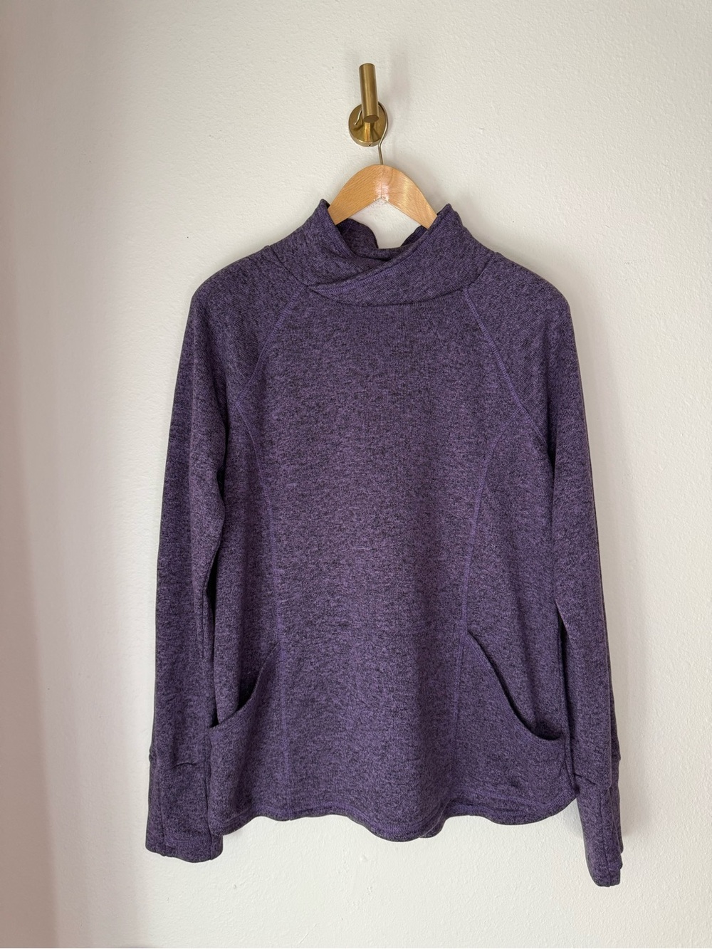 Tek Gear Women’s Purple Cowl Neck Pullover Sweatshirt size XXL